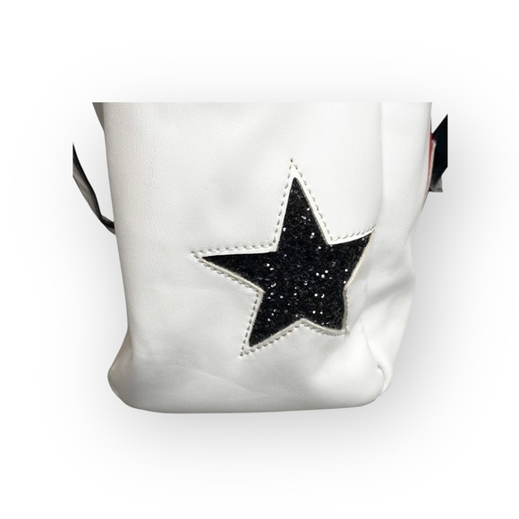 Nicole Lee ᯾ Striped Patchwork 'Have Fun' Satchel Handbag Bag ᯾ Vegan Leather ᯾ - Picture 7 of 16